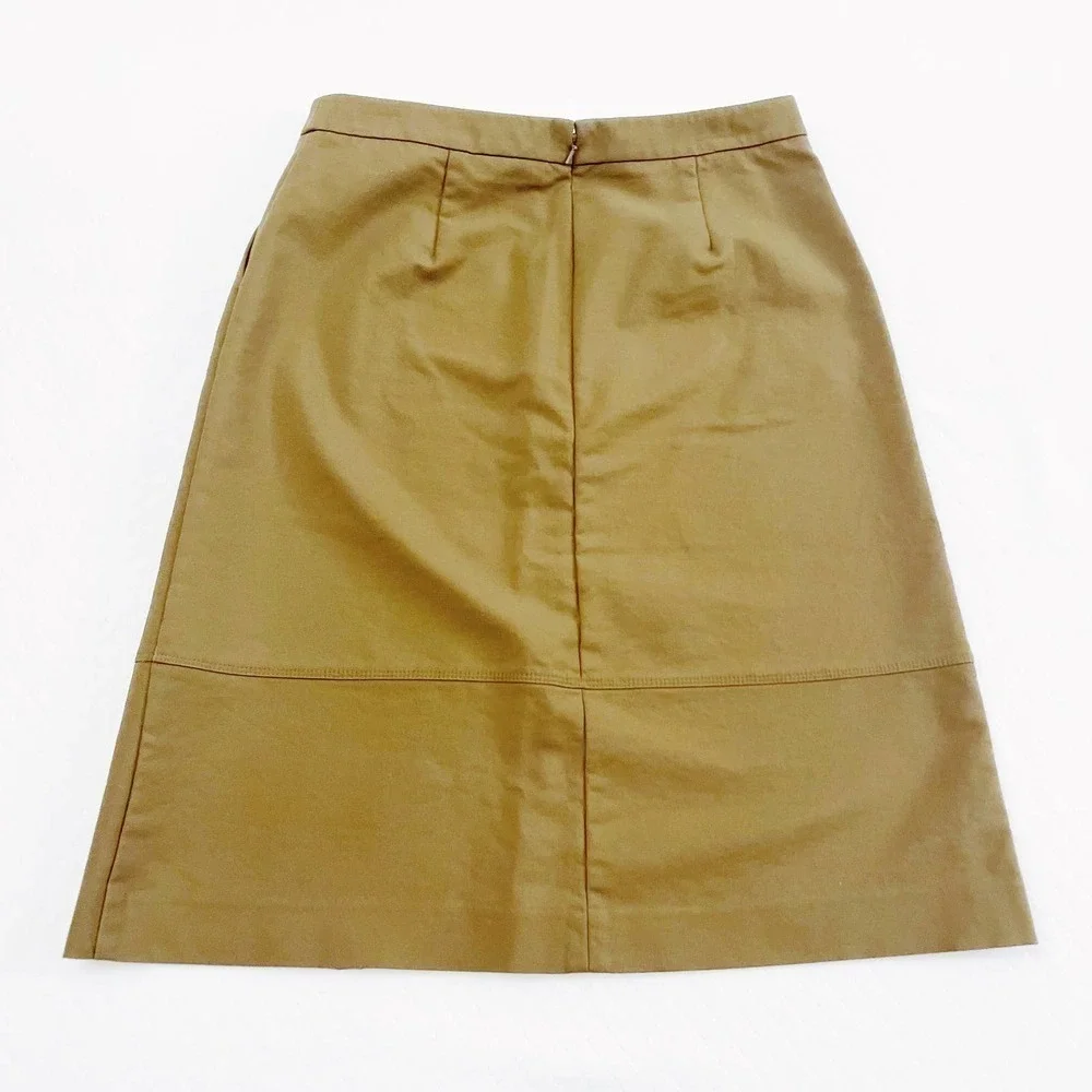 Halogen Front Split A Line Skirt Green Pockets SZ6